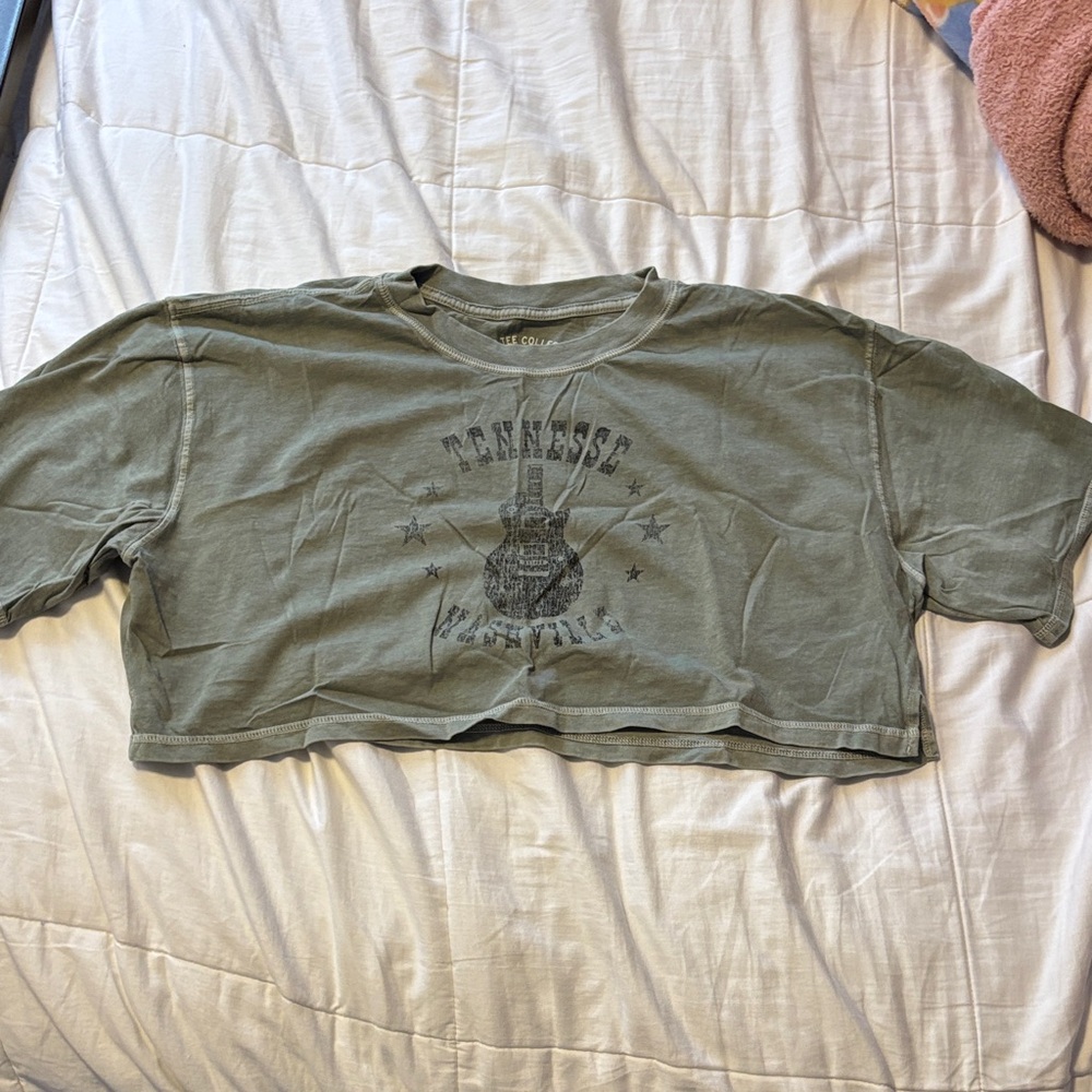 Aeropostale Olive Green Crop Top